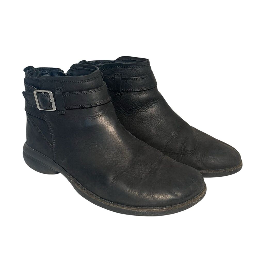 Merrell Andover Bluff Booties Waterproof Boots Leather Black Women 8.5